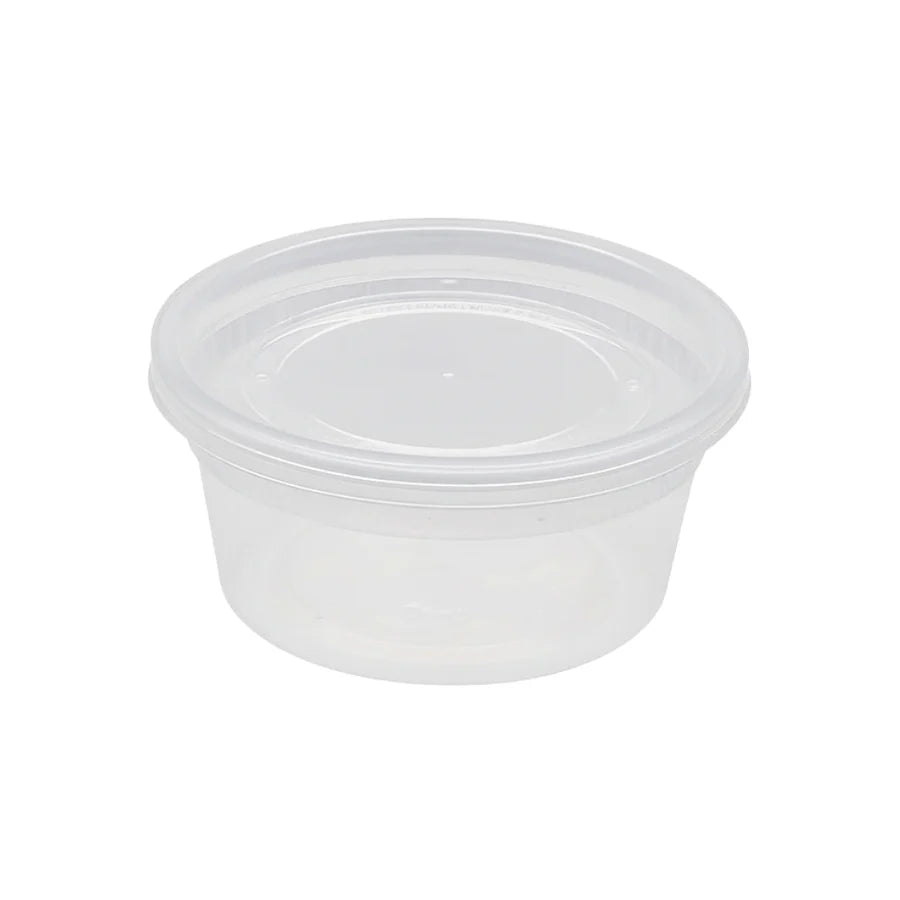 S series Round Plastic Deli Containers with Lids – 8oz to 32oz (Microwave, Freezer & Dishwasher Safe)