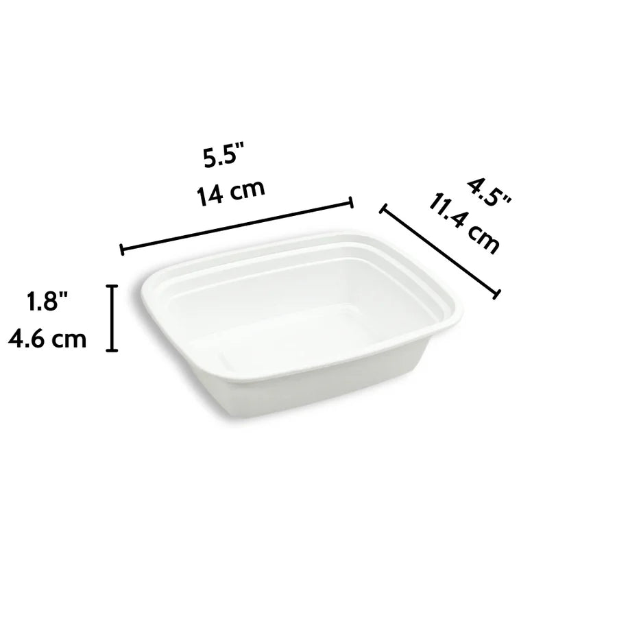LR series Bulk Meal Prep Containers with Lids – 1 & 2 Compartment, Microwave & Freezer Safe (Black/White Base) 150SET