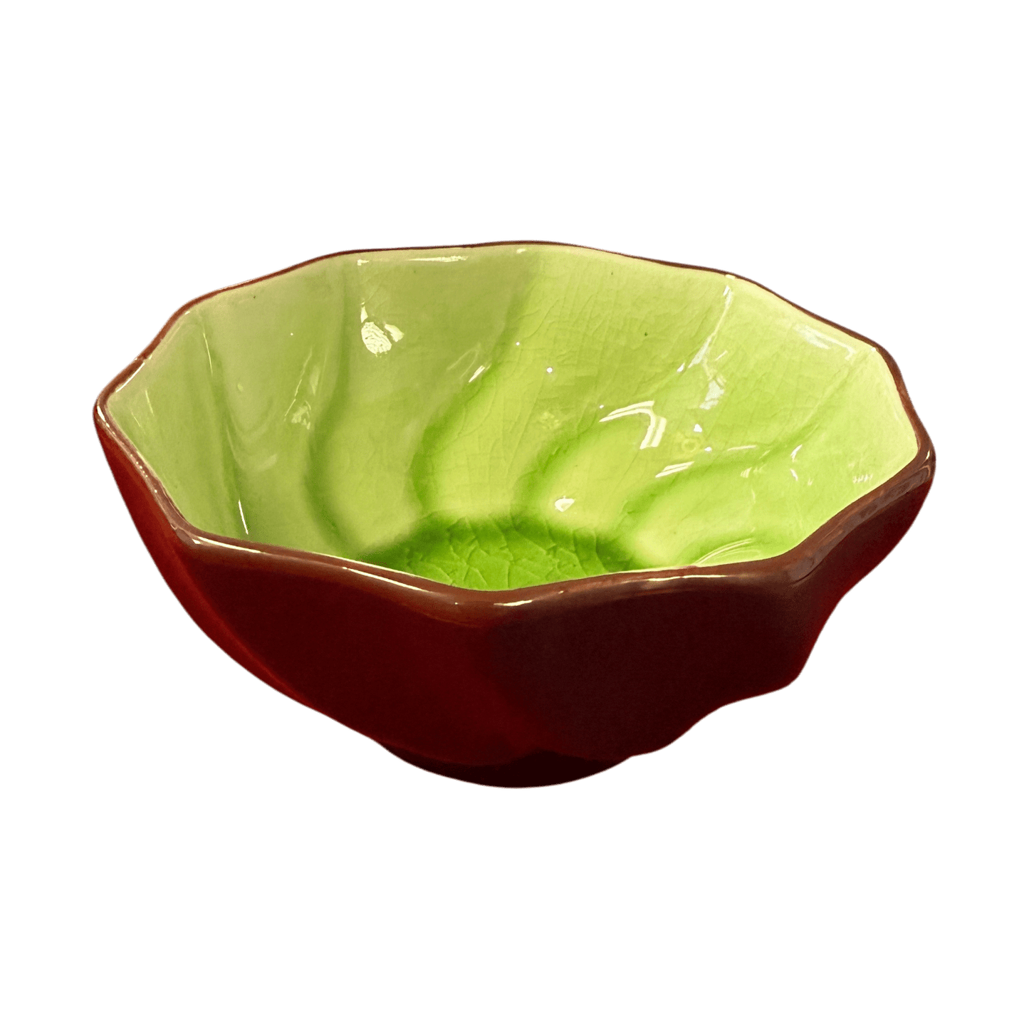 Ceramic Green Flower Ramekin | Octagonal Dipping Sauce Bowl - OMECA wholesale LTD.