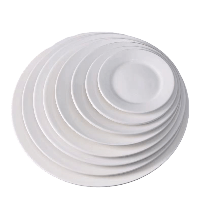 Durable Classic White Round Plate – Ceramic Dining Ware - OMECA wholesale LTD.