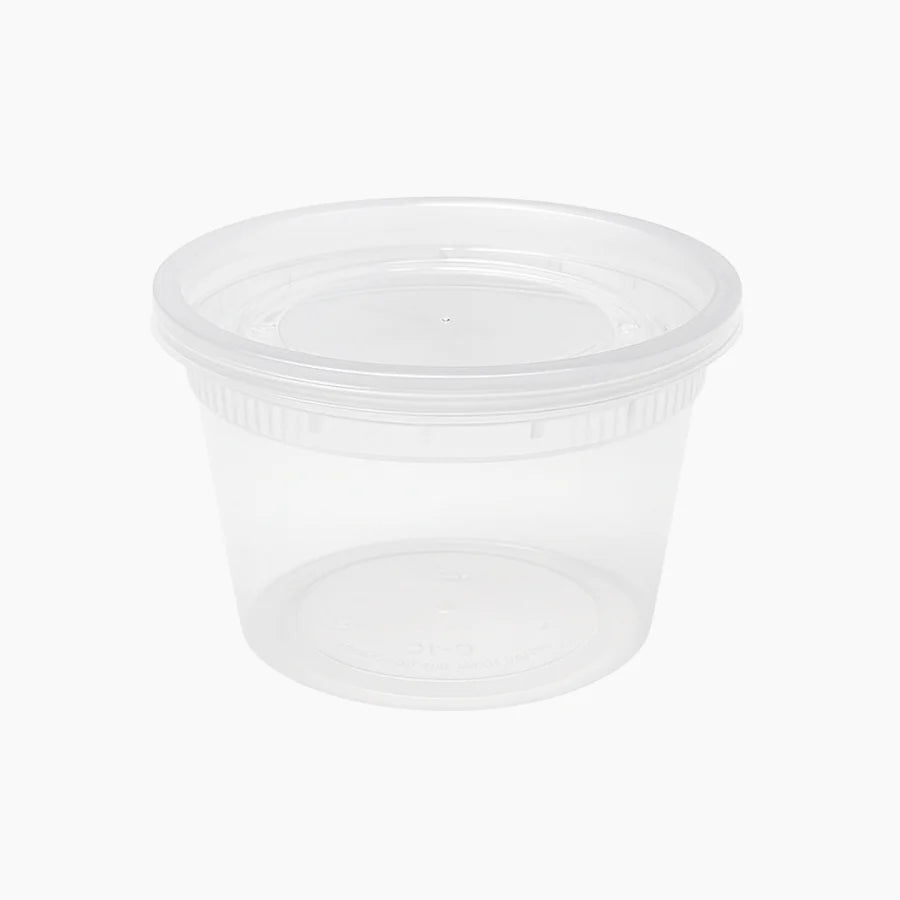 S series Round Plastic Deli Containers with Lids – 8oz to 32oz (Microwave, Freezer & Dishwasher Safe)