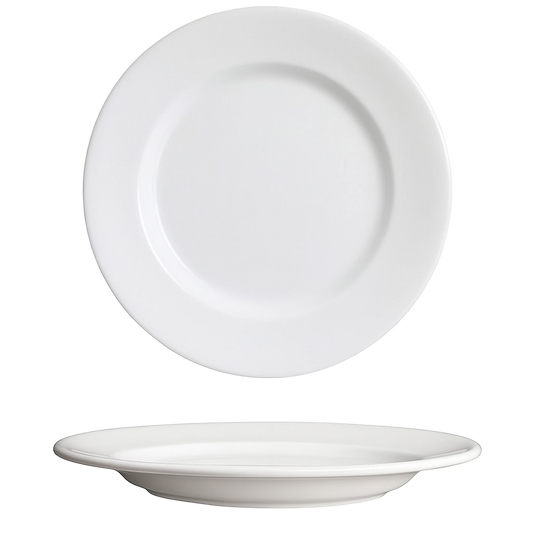 Durable Classic White Round Plate – Ceramic Dining Ware