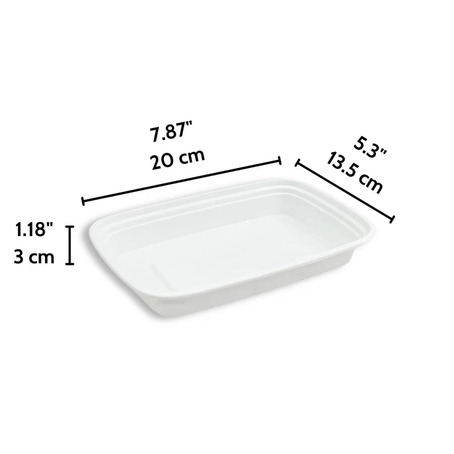 LR series Bulk Meal Prep Containers with Lids – 1 & 2 Compartment, Microwave & Freezer Safe (Black/White Base) 150SET