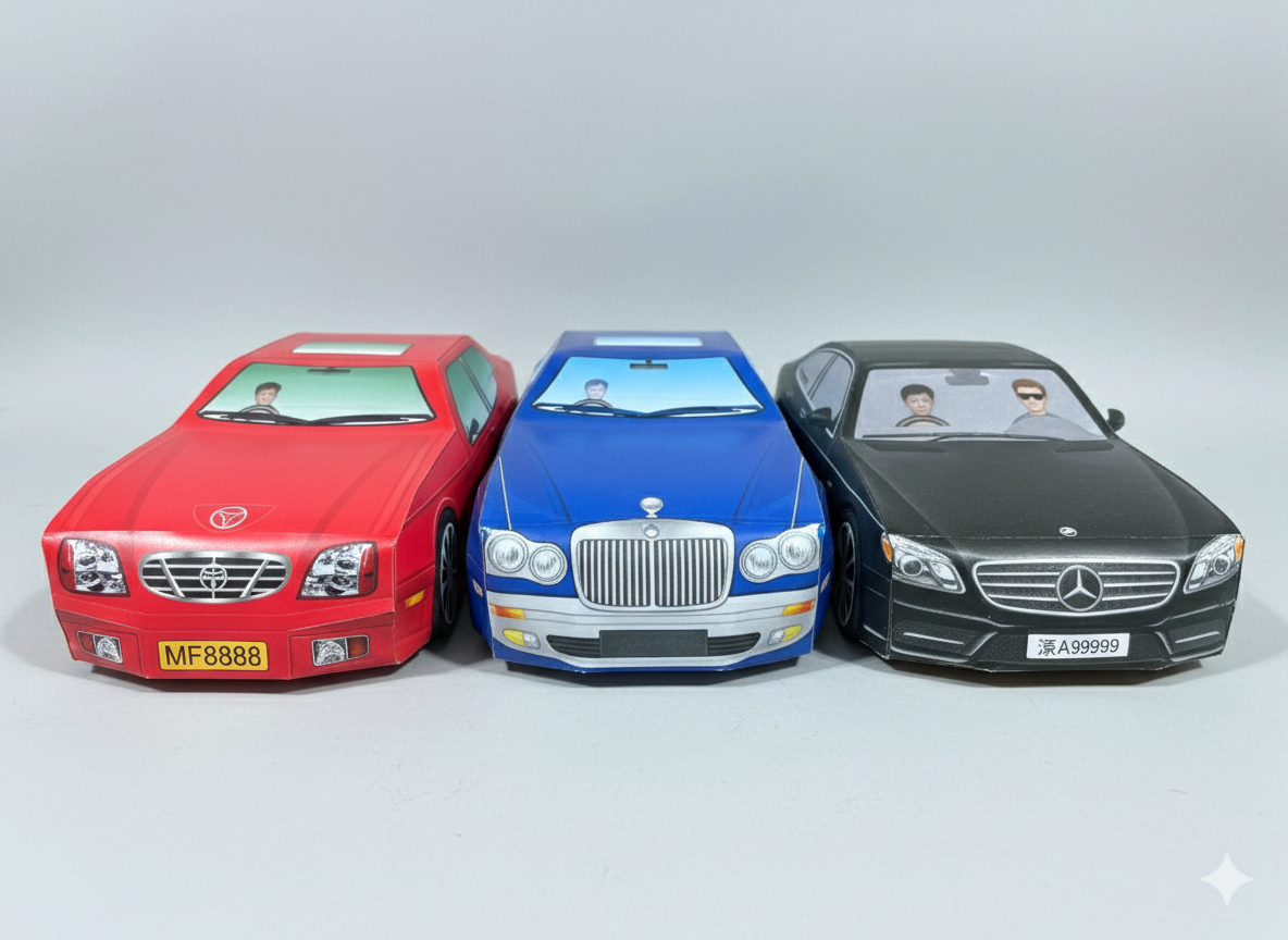 Mercedes-Benz Style Paper Car – Hades Paper Offering
