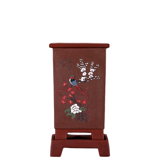 宜兴紫砂花盆兰花盆六方手工君子兰盆高花盆桌面室内花卉陶瓷盆景