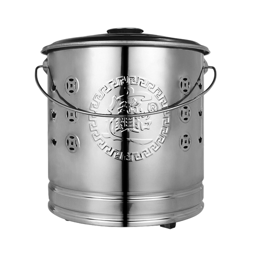 Stainless Steel Incinerator Bin – Wealth Collection Ritual Bucket