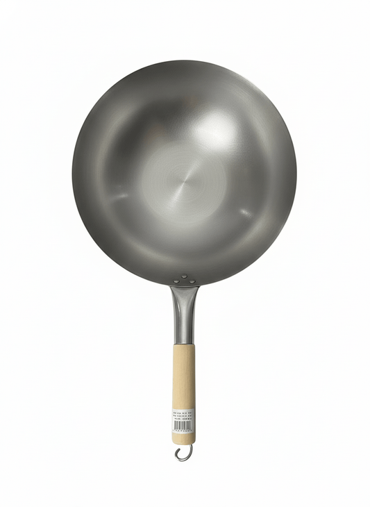 Carbon Steel Wok with Wooden Handle - OMECA wholesale LTD.