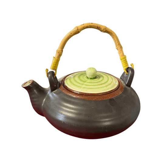 Ceramic Japanese - Style Teapot | Bamboo Handle Side Spout Kettle - OMECA wholesale LTD.