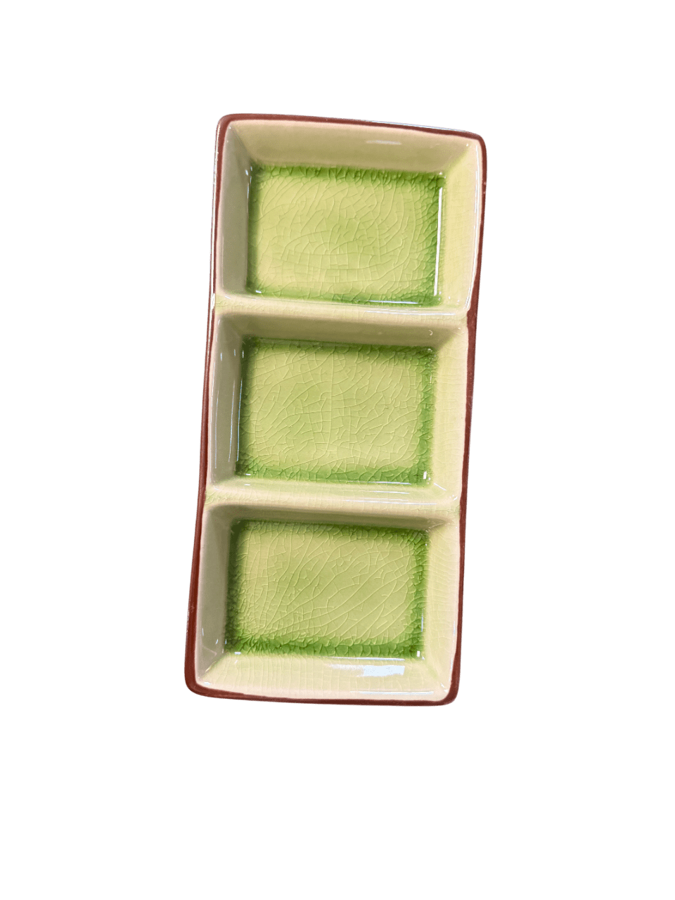 Ceramic Triple Compartment Sauce Dish | Sushi Condiment Tray - OMECA wholesale LTD.