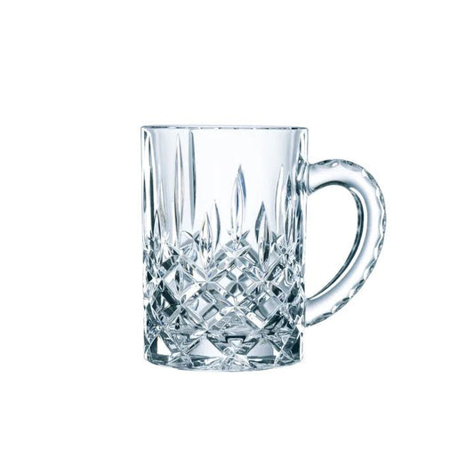 Crystal Cut Glass Beer Mug - Diamond Pattern Heavy Duty Commercial Tankard for Restaurants - OMECA wholesale LTD.