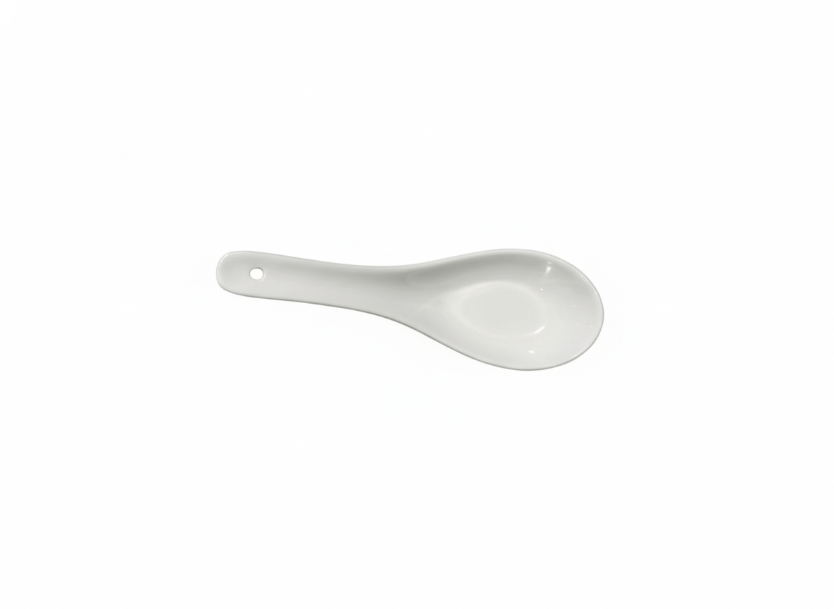 Durable Classic Chinese Soup Spoon with tail hole - OMECA wholesale LTD.