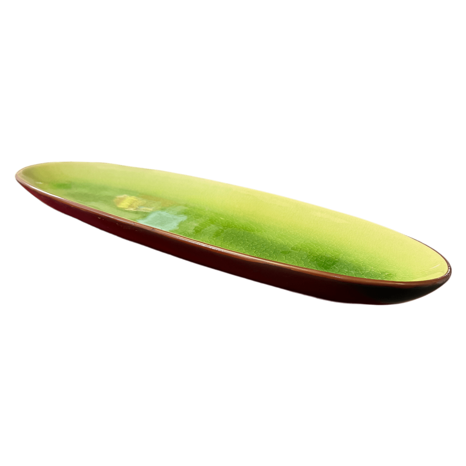 Extra - Long Ceramic Green Oval Platter | 53cm Shared Appetizer Tray - OMECA wholesale LTD.