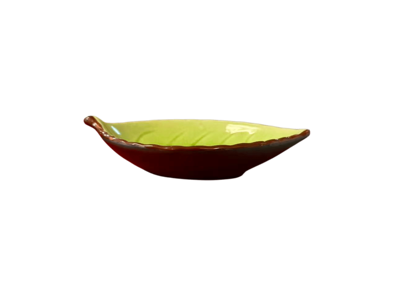 Green Ceramic Leaf Serving Dish | Appetizer Sauce Bowl - OMECA wholesale LTD.