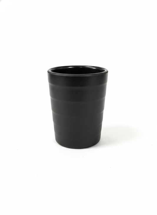 Japanese - Style Black Melamine Straight Tea Cup – 300 mL - OMECA wholesale LTD.