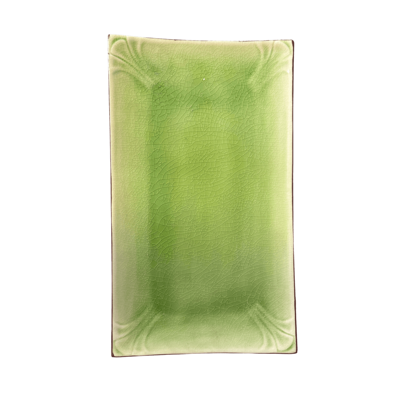 Large Ceramic Green Serving Platter | Rectangular Sushi and Appetizer Tray 36cm - OMECA wholesale LTD.