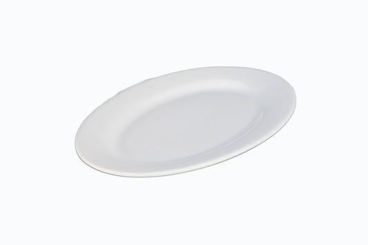 Durable Classic White Oval Plate