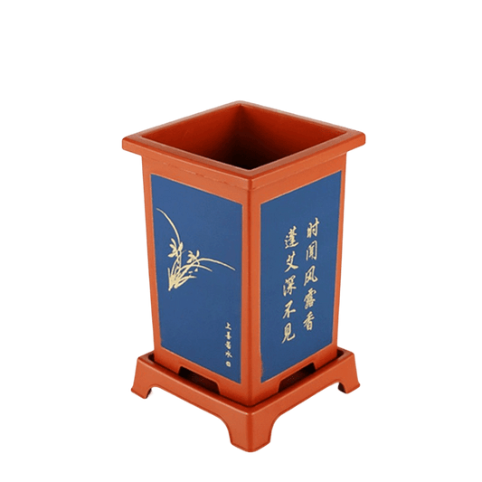 植卉居中式古风四大美人兰花盆树脂加厚家用蝴蝶兰君子兰绿植花盆 - OMECA wholesale LTD.