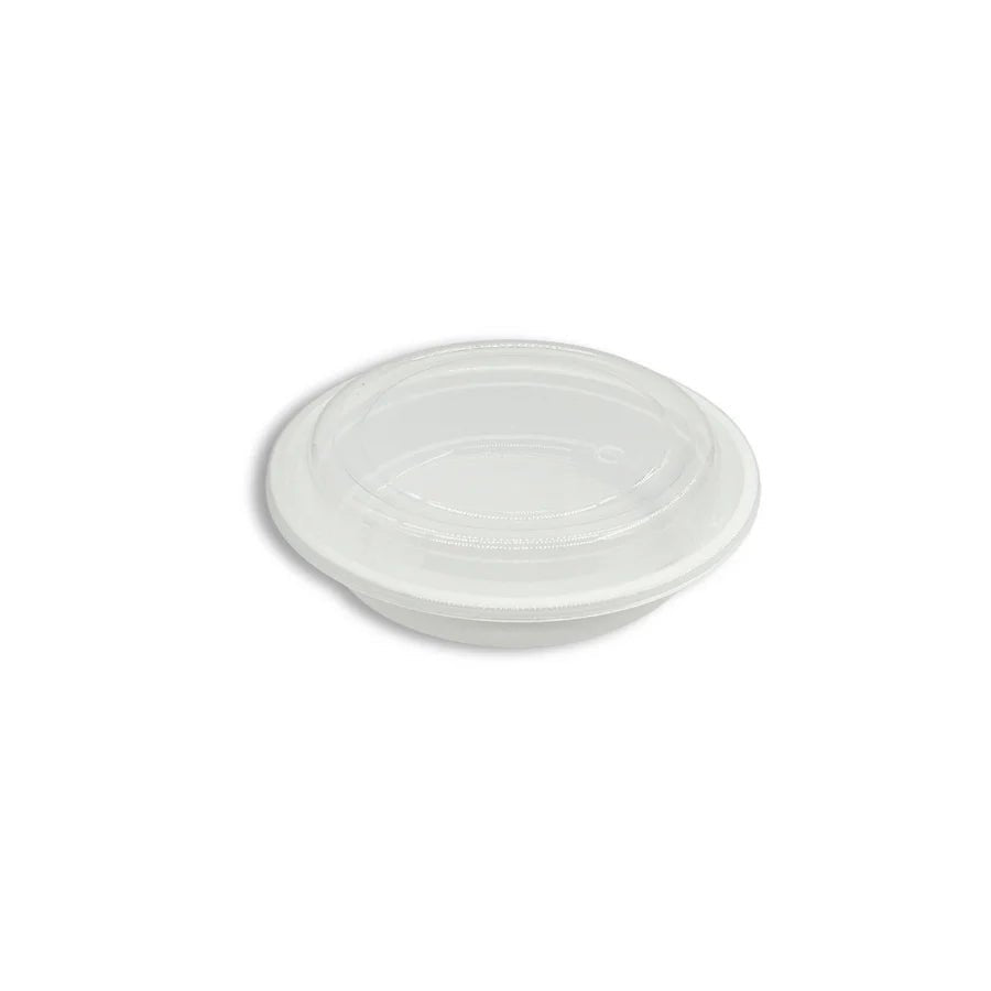 Y Series Round Togo Containers with Leak - Proof Lids – Microwave & Freezer Safe (Black/White Base) - OMECA wholesale LTD.