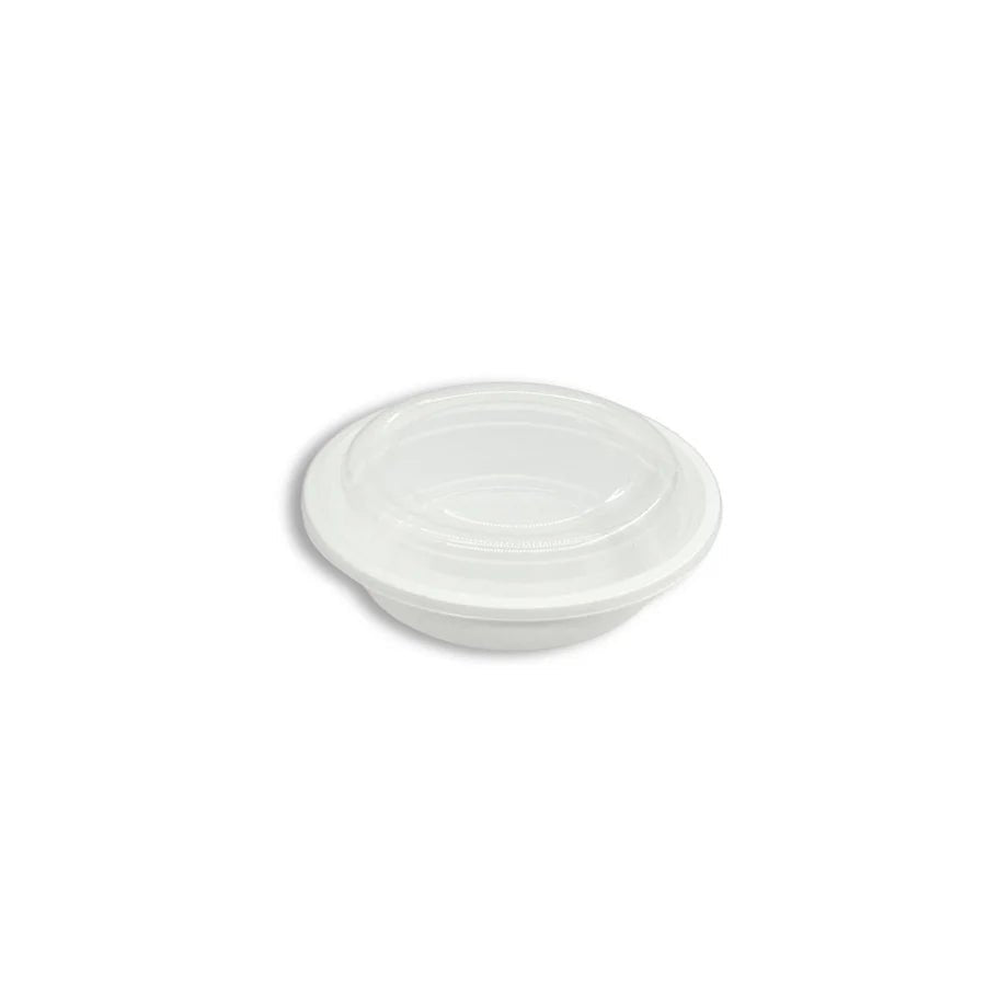 Y Series Round Togo Containers with Leak - Proof Lids – Microwave & Freezer Safe (Black/White Base) - OMECA wholesale LTD.